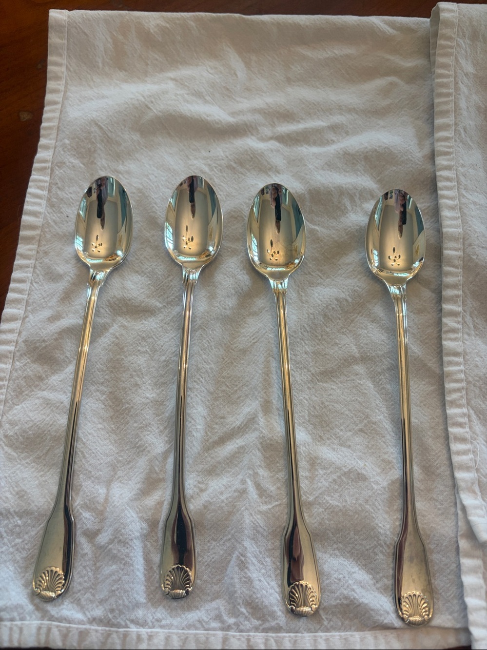 4 Christofle Ice Tea Spoons
